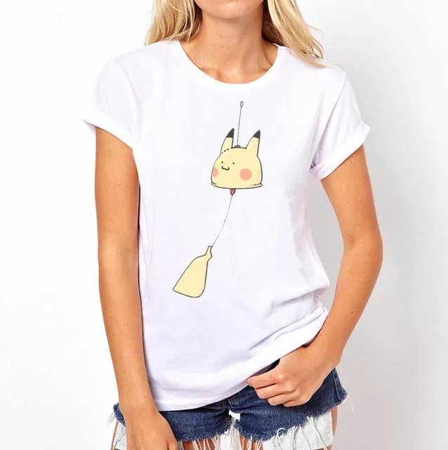 Женская футболка с коротким рукавом Topjini летняя принтом собаки дораэмона женские