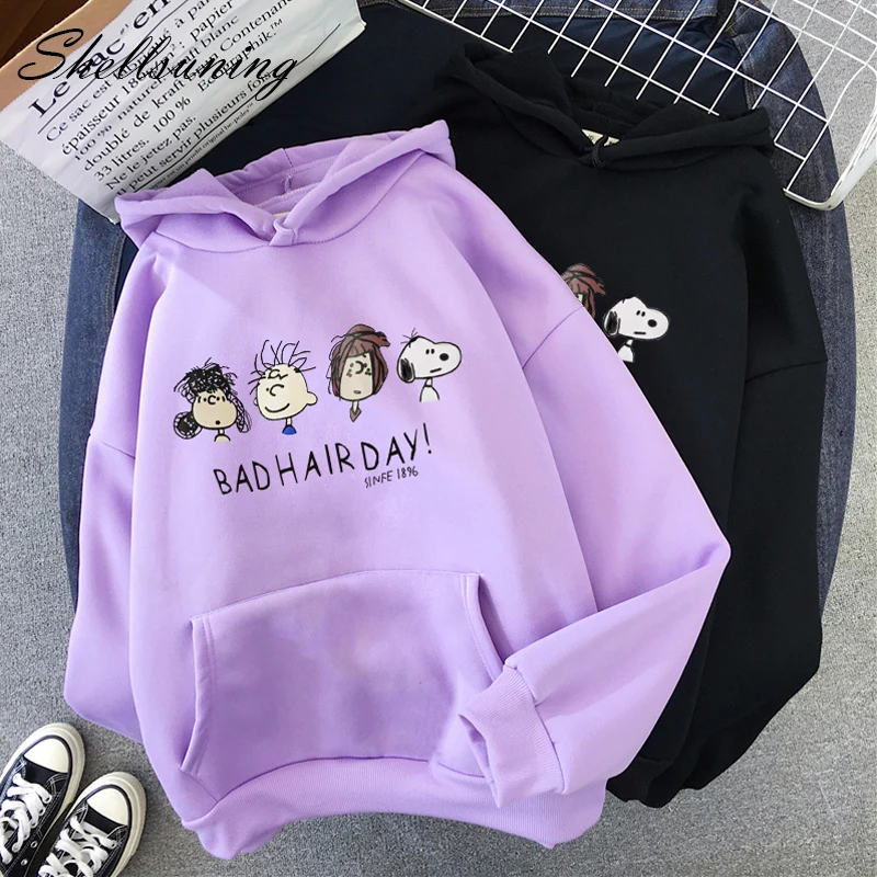 Женская толстовка с принтом Shellsuning флисовый свободный мягкий базовый пуловер Kawaii