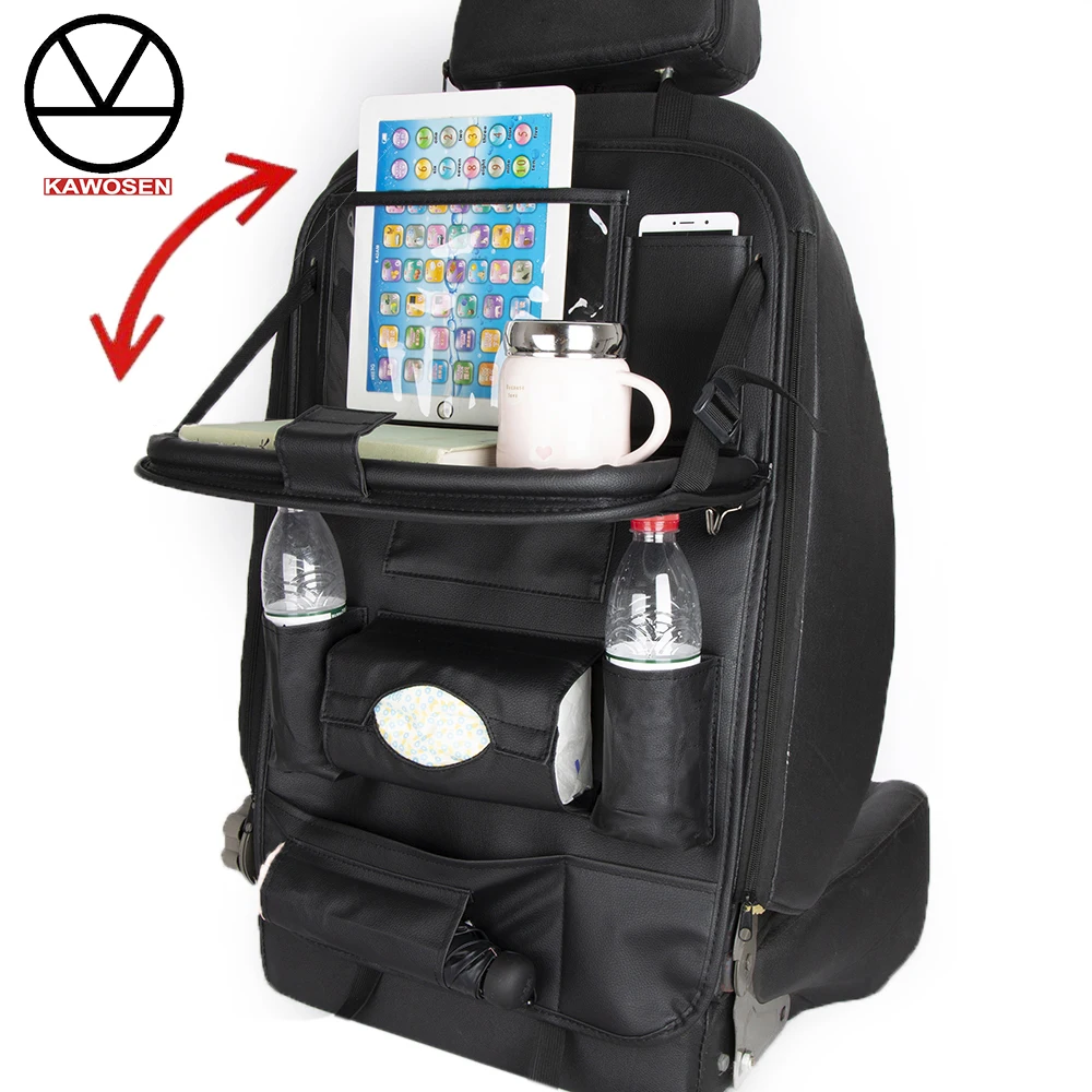 KAWOSEN PU складной органайзер для сидений автомобильный Органайзер подставка