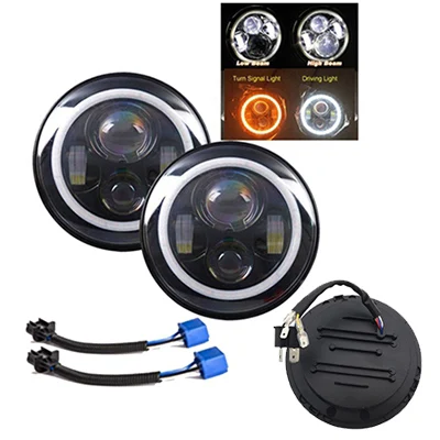 Black 40w Yait 75 Вт 7 дюймовый круглый светодиодный фар для Nissan Patrol Y60 Hummer H1& H2 патруль Y60 для Jeep Wrangler LJ Приглашаем посетить наших заказчиков выставку CJ 2D 4D 7 дюймовый светодиодный - Цвет: Black 40w