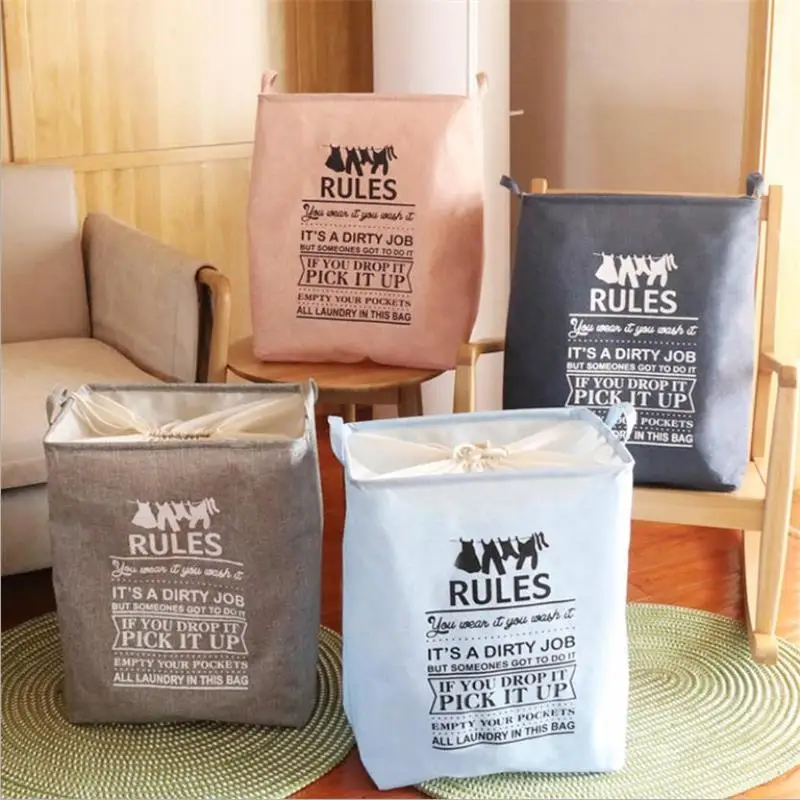 Складная корзина для белья с крышкой большая емкость корзины хранения одежды и