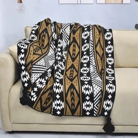 european simple spring and autumn exquisite knitted bohemian blanket office sofa air conditioning wool blanket