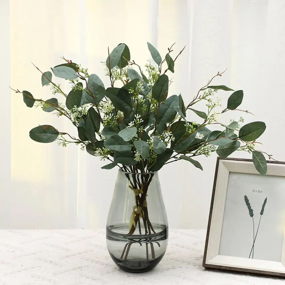 

1 Bouquet Eucalyptus Leaf Artificial Plant Wedding Home Decor Simulation Flower