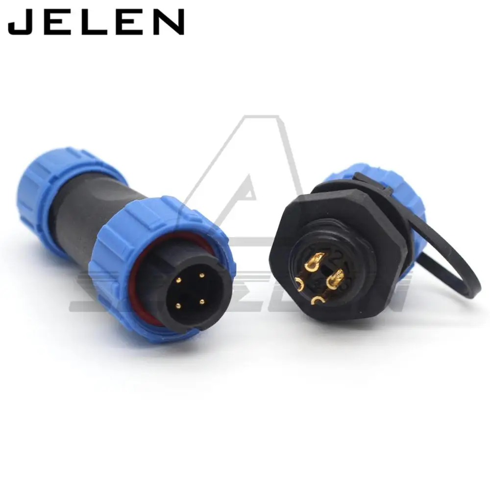 SP13 4-контактный водонепроницаемый разъем IP68 пылезащитный провод светодиодный