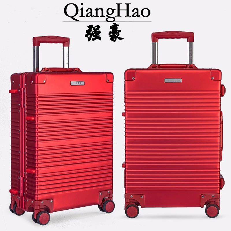 

20''26''29''inch 100% aluminum magnesium alloy Business Travel Rolling Luggage TSA Lock Spinner Wheels Cabin Suitcase Carry On