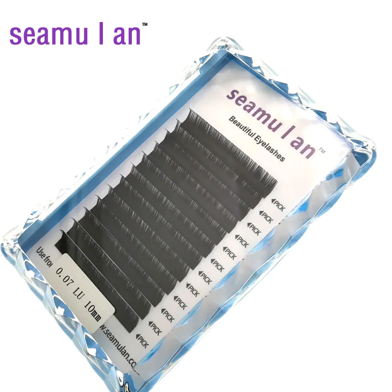Seamulan новые деформационные ресницы Новые LU завитые ресницы круглые прививочные ресницы 0,07 LU 13 мм