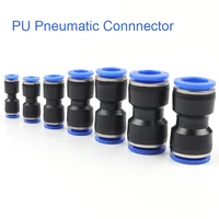 1 pcs pu pneumatic fitting pipe connector tube air quick fittings water 4 12mm push into straight gas fittings plastic fitting