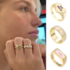 Новинка 2022, модное женское кольцо в стиле Ins, металлическое кольцо с надписью гамаритки, Винтажные Ювелирные изделия, подарок на день рождения, обручальные кольца