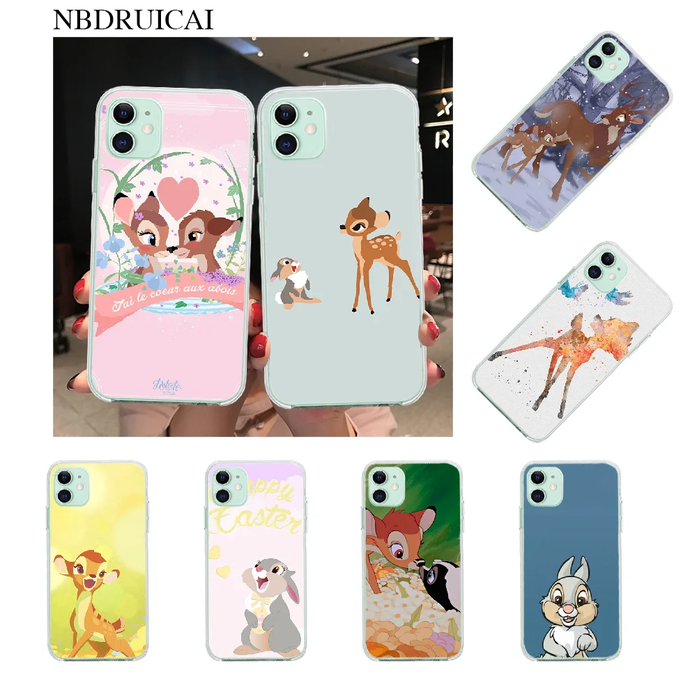 NBDRUICAI Bambi Thumper Bling милый чехол для телефона iPhone 11 pro XS MAX 8 7 6 6S Plus X 5S SE XR|Бамперы| |