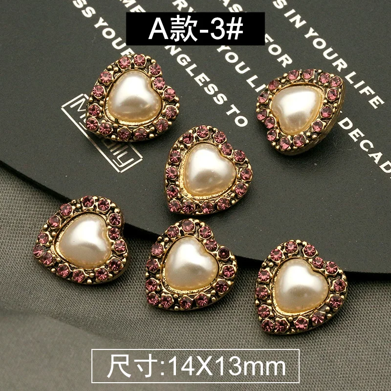 10 шт. винтажные золотые жемчужные стразы швейные пуговицы для свитера рубашки