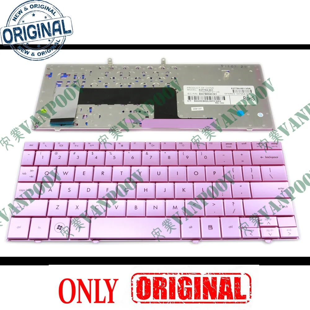 100% новая клавиатура для ноутбука HP Compaq Mini110 Mini 110 1000 102 Presario CQ10 100 розовый Версия США
