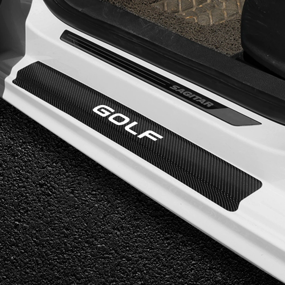Защитные наклейки на пороги автомобиля из углеродного волокна для golf 4 motion MTM Blue