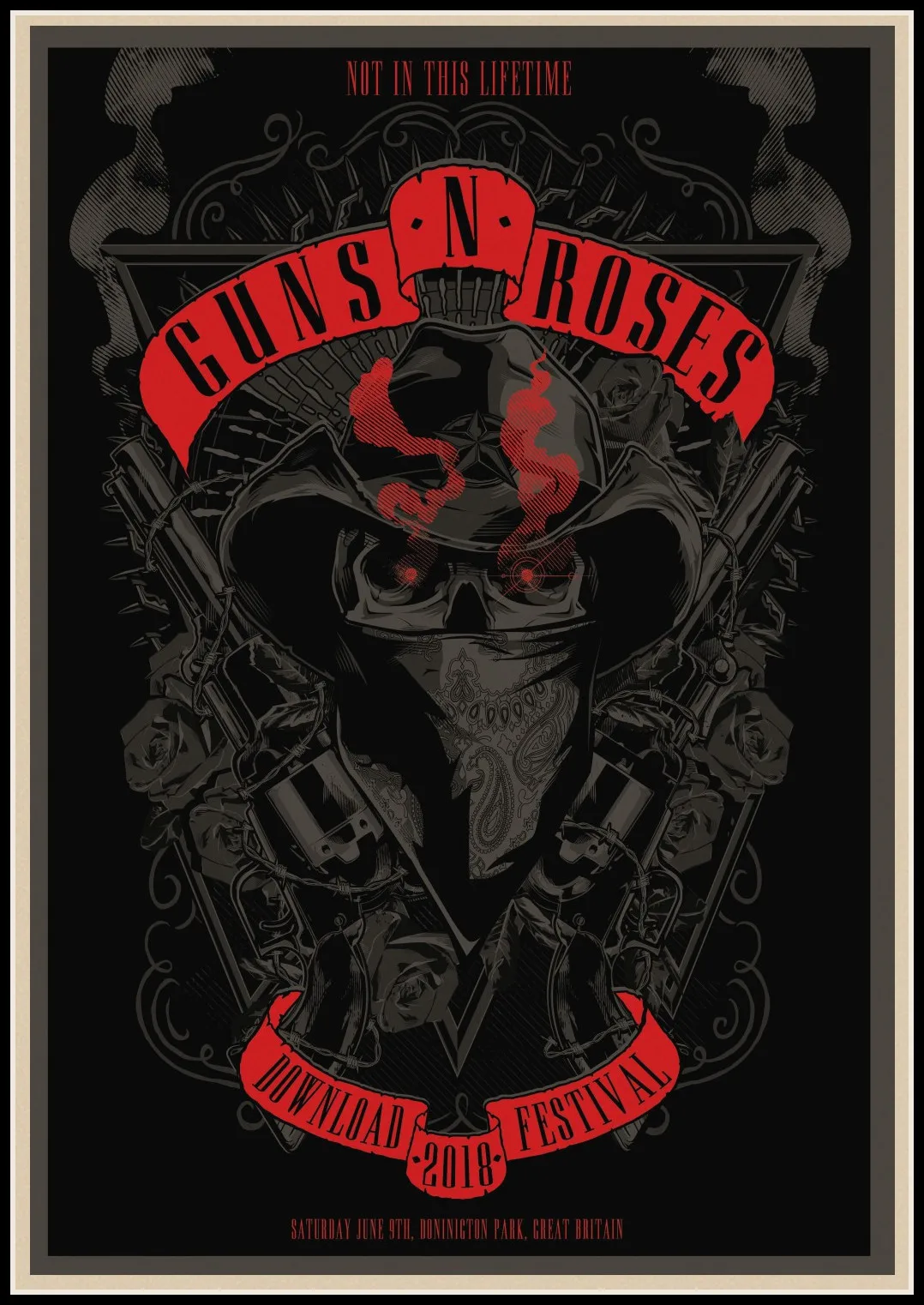 Guns N Roses Targhe in Latta Avvertimento di Arte retrò Dipinto di Ferro Vintage Decorazione murale di Metallo per Strada Memorizzare Cafe Bar Casa 