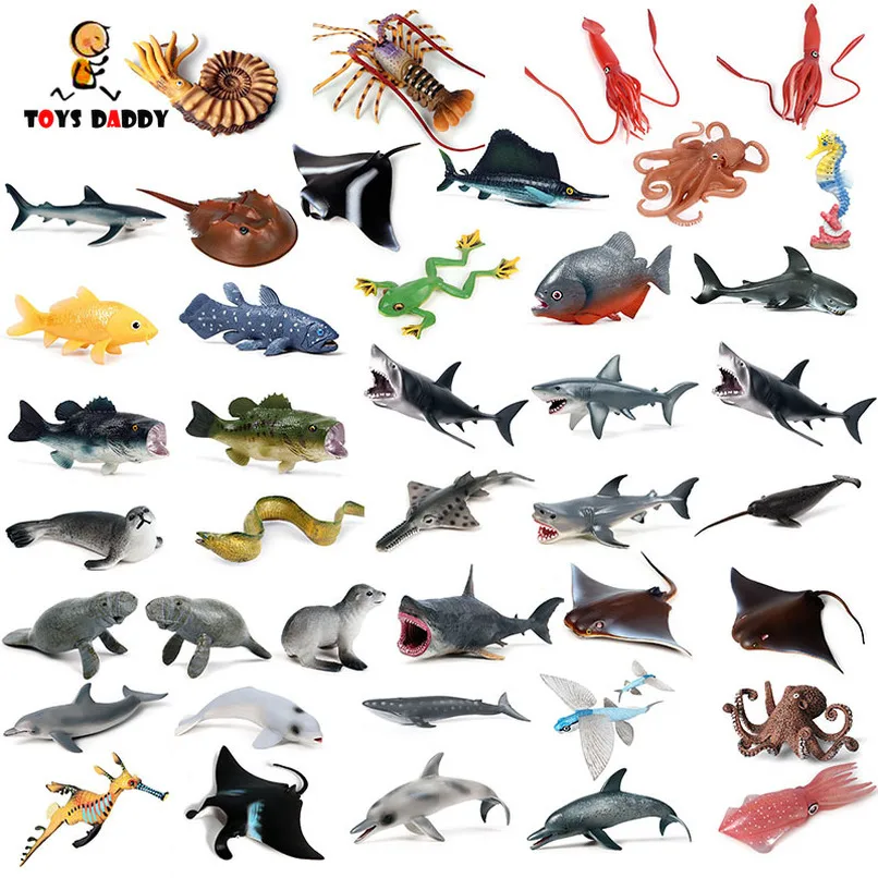 Акула лобстер кит дельфин искусственная реальность в морском стиле