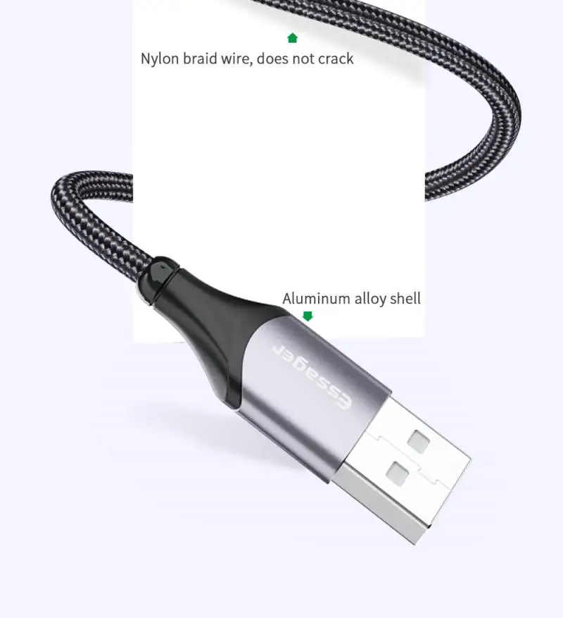 Essager Вращающийся Кабель Micro USB быстрая зарядка зарядное устройство для Samsung Xiaomi Mi