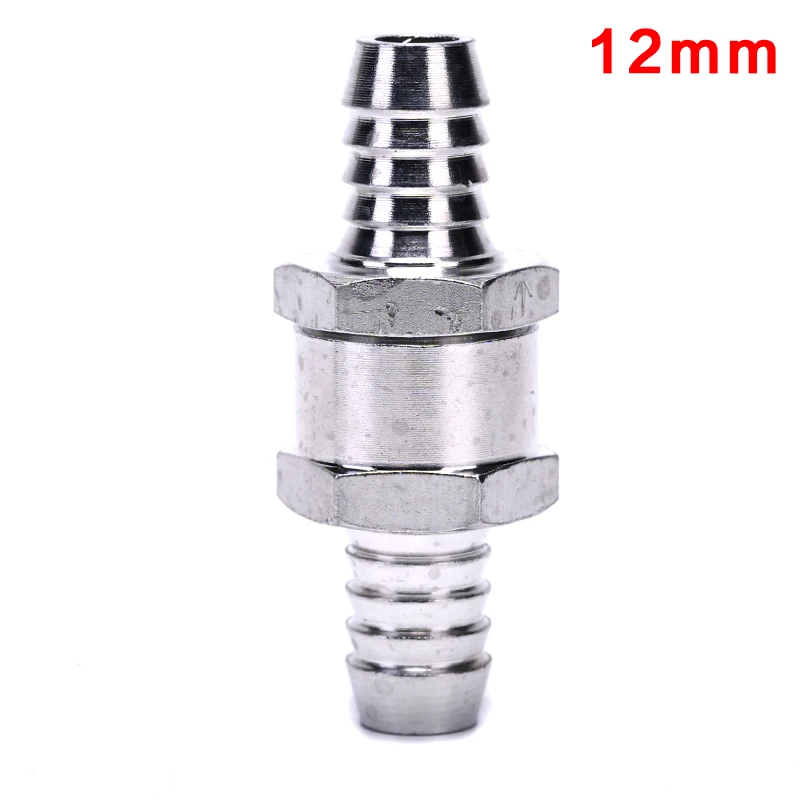 

1PCS One Way 6/8/10/12mm Valves Aluminium Alloy Fuel Non Return Check Valve One Way Fit Carburettor 4 Sizes