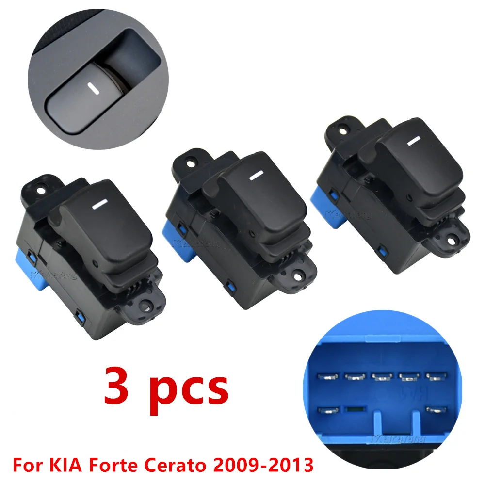 

3 шт. кнопки управления главным окном питания 93580-1X000 935801X000 для Hyundai KIA Forte Cerato 2009-2013