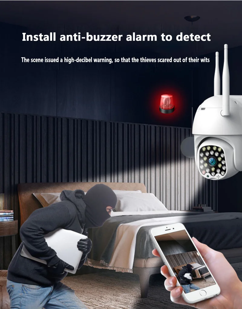 камера видеонаблюдения 1080P PTZ IP Wifi наружная скорость купольная беспроводная