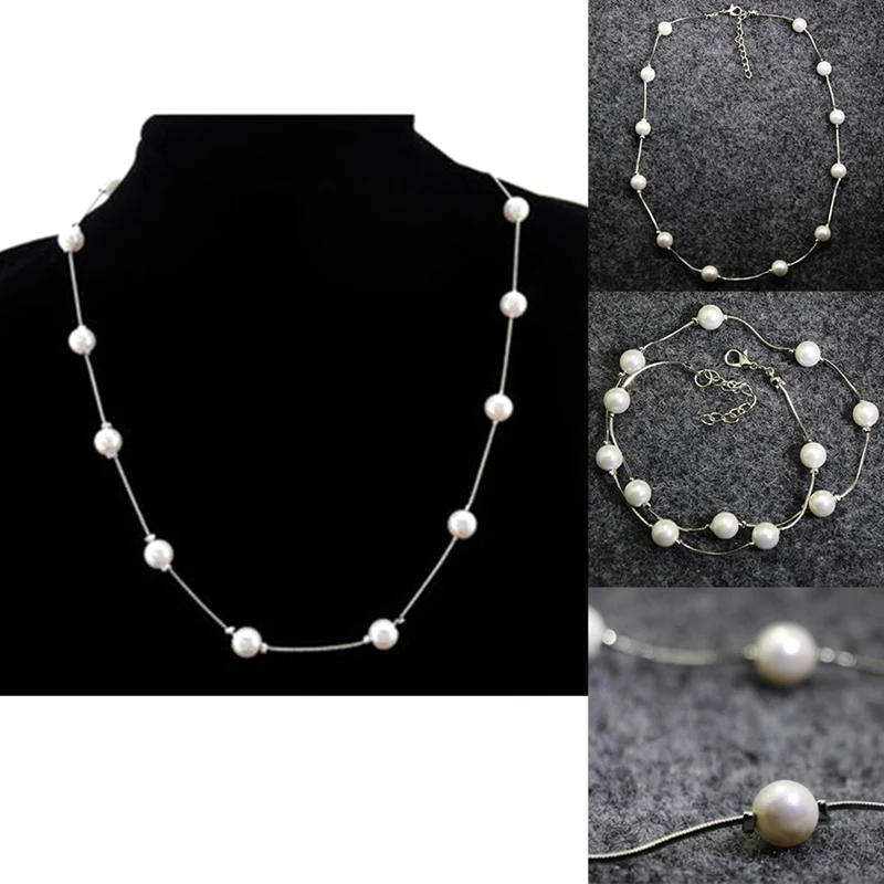 

Simple Imitation perle colliers mode femmes sauvage clavicule collier Rose argent couleur Bijoux Femme cadeau pour les amis
