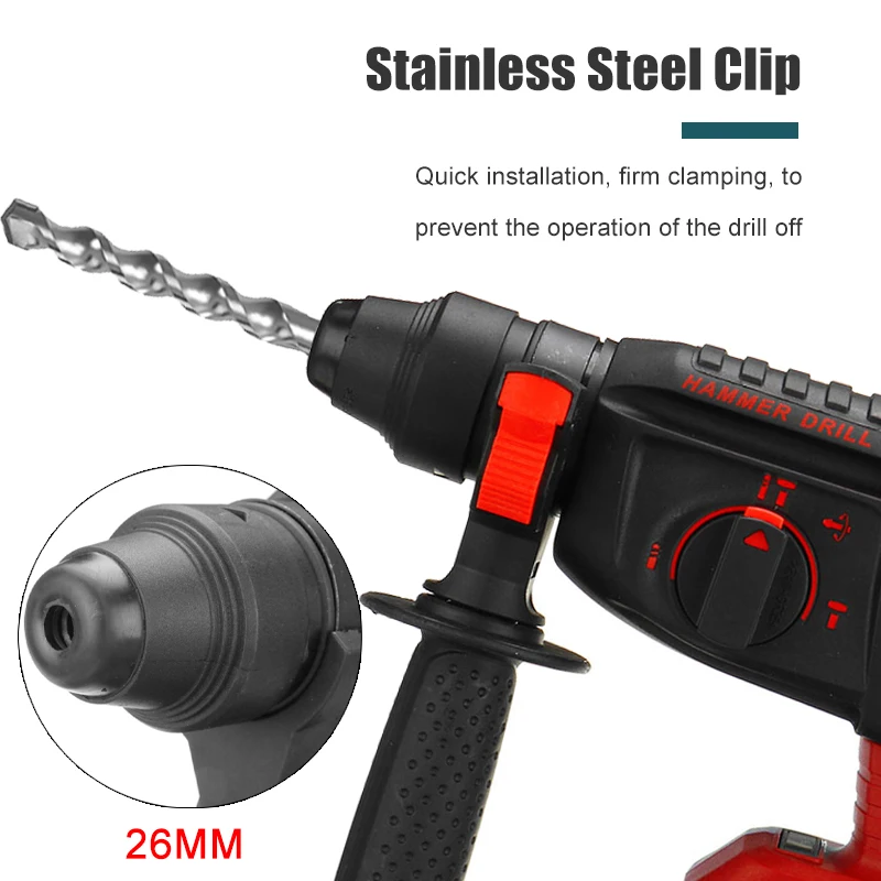 MUSTOOL Brushless Electric Hammer Drill Rechargeable Cordless Rotary Impact Perforator for Makita 18V Battery |