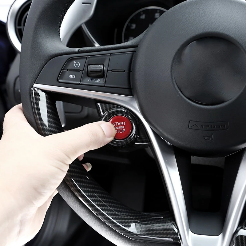 2 шт. углеродное волокно ABS пластик крышка для переключения передач Накладка Alfa