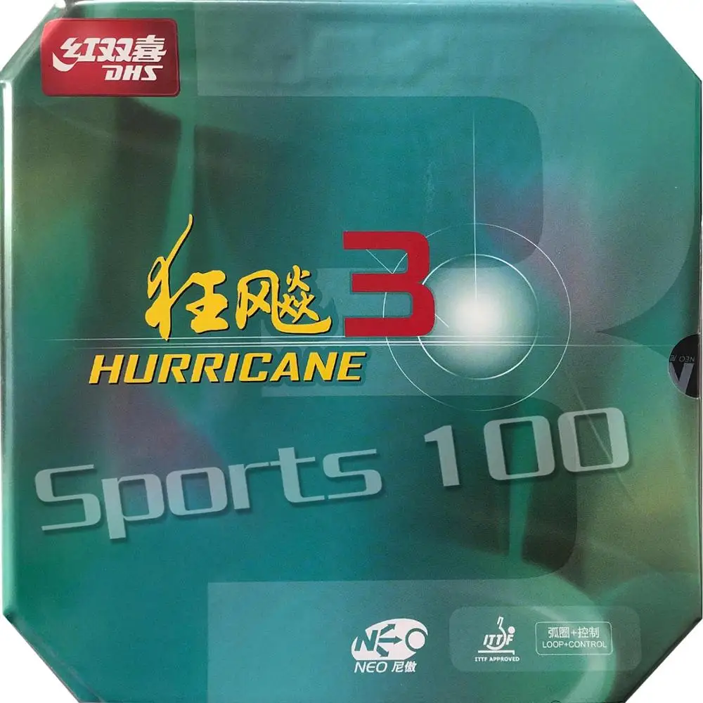 DHS NEO Hurricane 3 NEO Hurricane3  NEO Hurricane-3 Pips-In Table Tennis PingPong Rubber with Orange Sponge 2.15-2.2mm