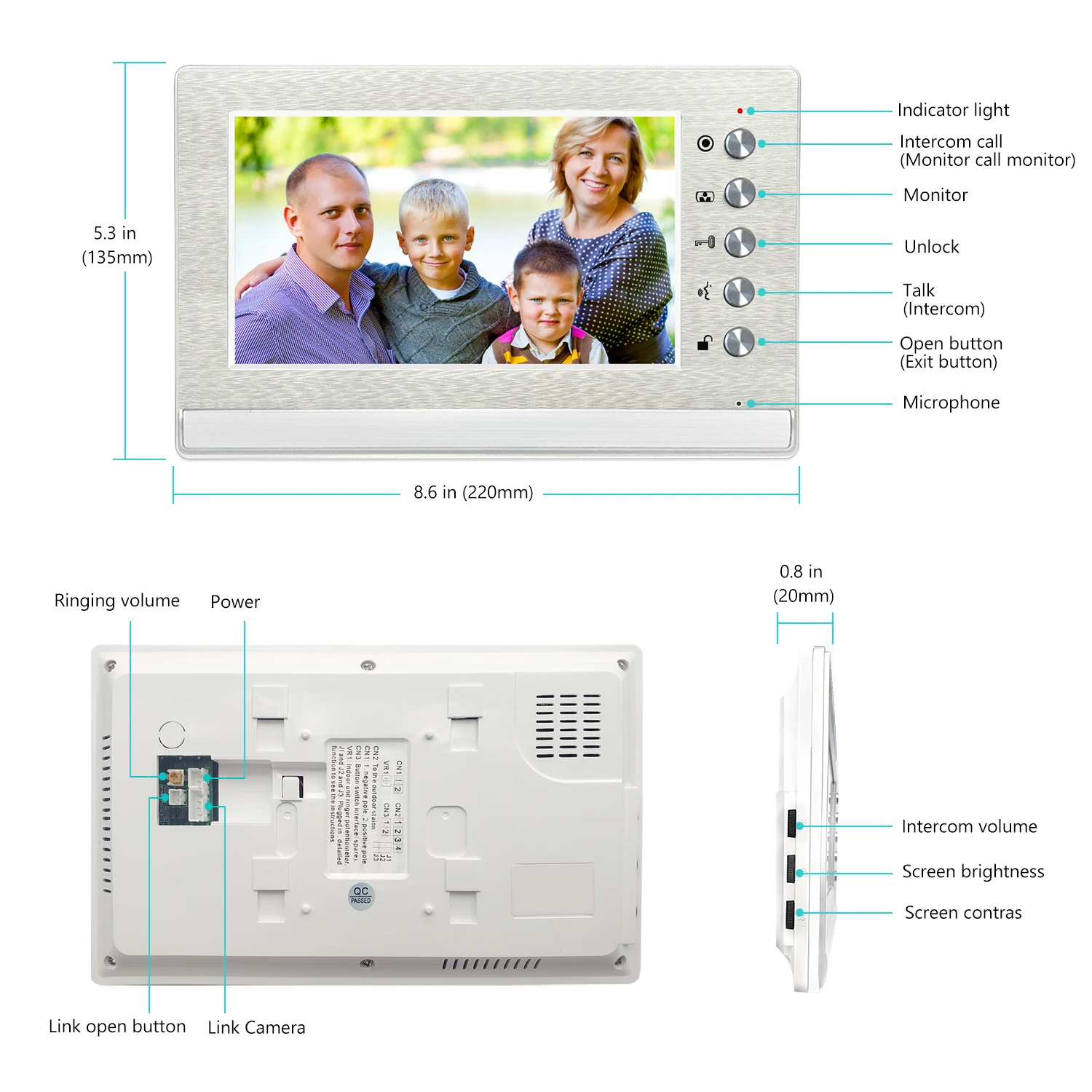 wired video intercom system video door phone doorbell kits for home apartment for apartment home lock access control systemeen free global shipping