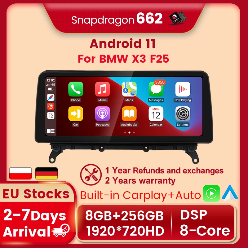 

Fellostar 12.3'' Android 11 8+256G Car multimedia Player GPS For BMW X4 F26 X3 F25 2011 2012-2017 DSP Wireless carplay 4G LTE