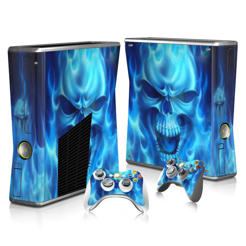 Наклейка в виде черепа для Xbox 360 slim Виниловая наклейка XBOX Xbox360 тонкая на кожу и 2