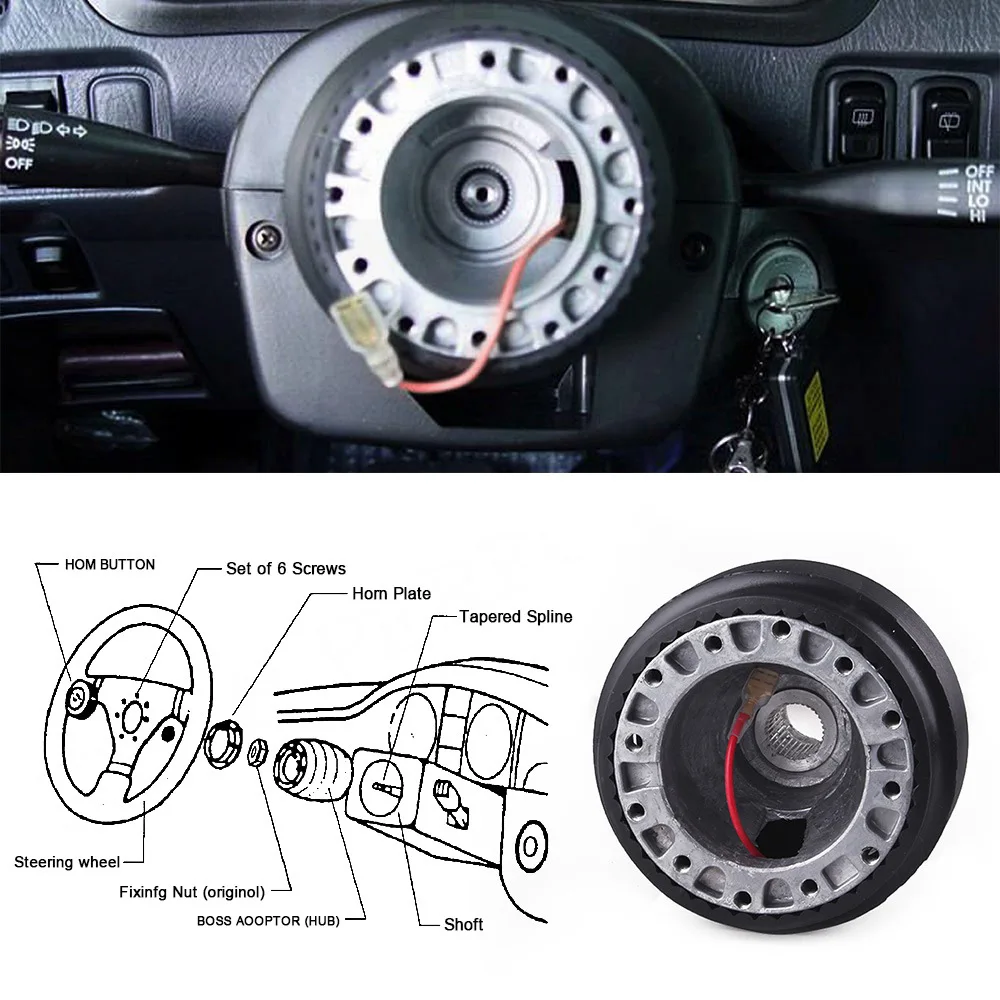 

1set Adapter For Civic EK 96-00 Steering Wheel Hub Accessory Replacement