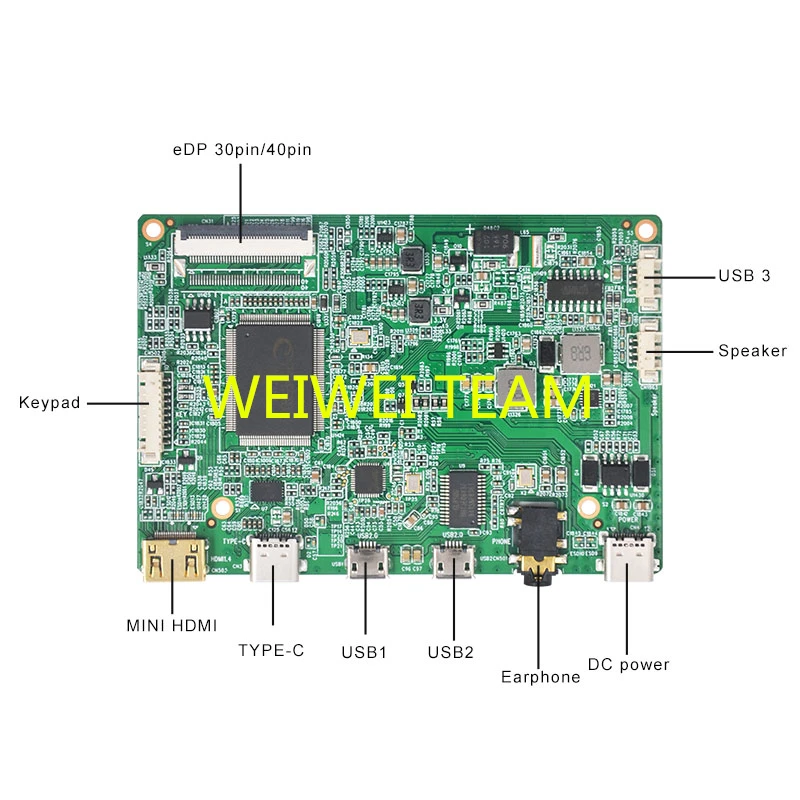 Wisecoco FHD 15,6 дюймов 1920X1080 ips ЖК-экран емкостный сенсорный экран Edp 30 pin HDMI драйвер платы тип-c наушники NV156FHM-N42