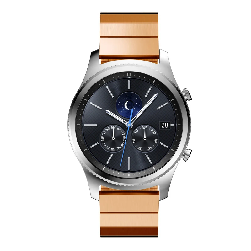 22 мм 20 мм ремешок для часов samsung galaxy watch gear s3 frontier 46 мм 42 мм huawei GT часы из нержавеющей стали Бабочка Пряжка ремешок