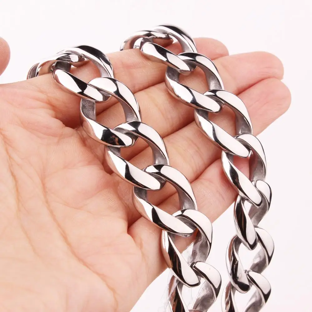 

Кубинская цепочка из нержавеющей стали индивидуального дизайна, мужская и женская цепочка/браслет, Новинка унисекс, ювелирные изделия 7-40 д...