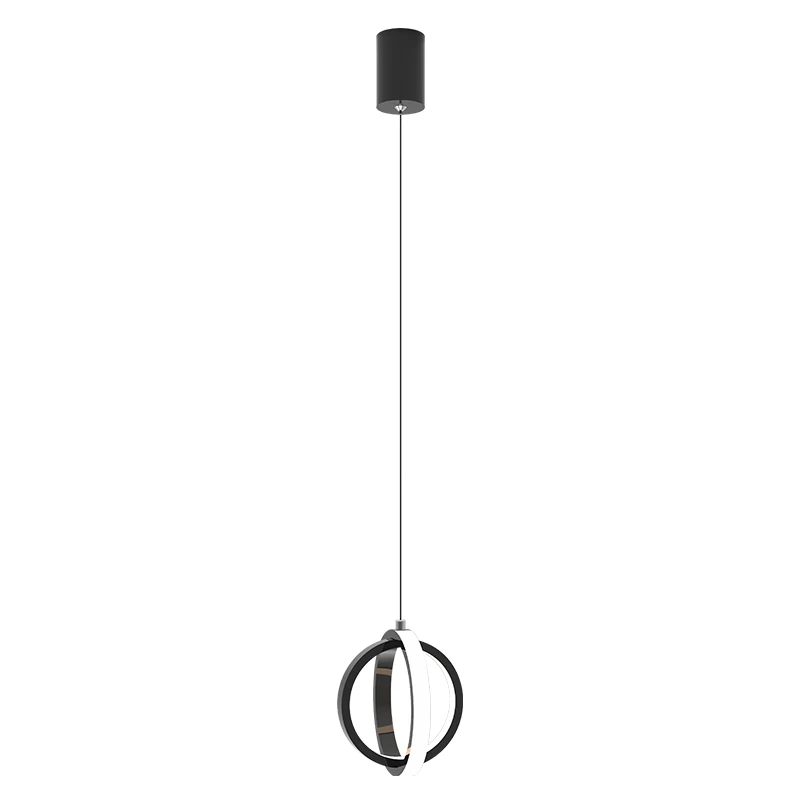 

Nordic Bedside Pendant Light Acrylic Metal White Black Minimalist Long Cable Luminaire LED Suspension Droplight Hanglamp Fixture