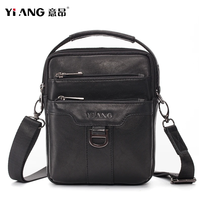 Высококачественная Мужская маленькая сумка-мессенджер из натуральной кожи