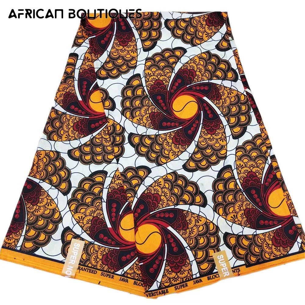 

Африканская восковая Ткань 6 ярдов Хлопок гарантированный настоящий полиэстер восковая Высококачественная восковая африканская анкарска...