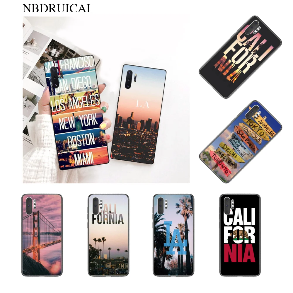 NBDRUICAI Калифорния Нью Йорк Бостон Майами чехол для телефона Samsung Note 3 4 5 7 8 9 10 pro A7 2018