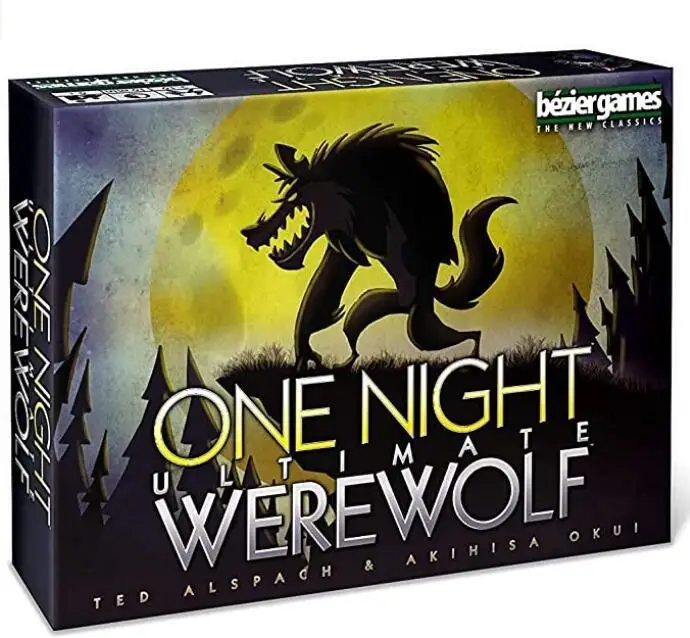 

One Night Ultimate Werewolf Board Game Full English Version Family Party Alien Poker Dawn Card Game