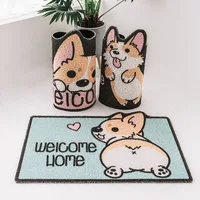 40*60cm cartoon cat and dog non-slip floor mat bathroom mat kitchen non-slip mat toilet carpet bathroom non-slip mat bathroom