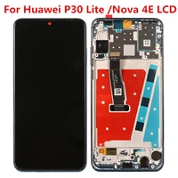 display for huawei p30 lite lcd screen with frame replacement lcd for huawei nova 4e display mar lx1 lx2 al01