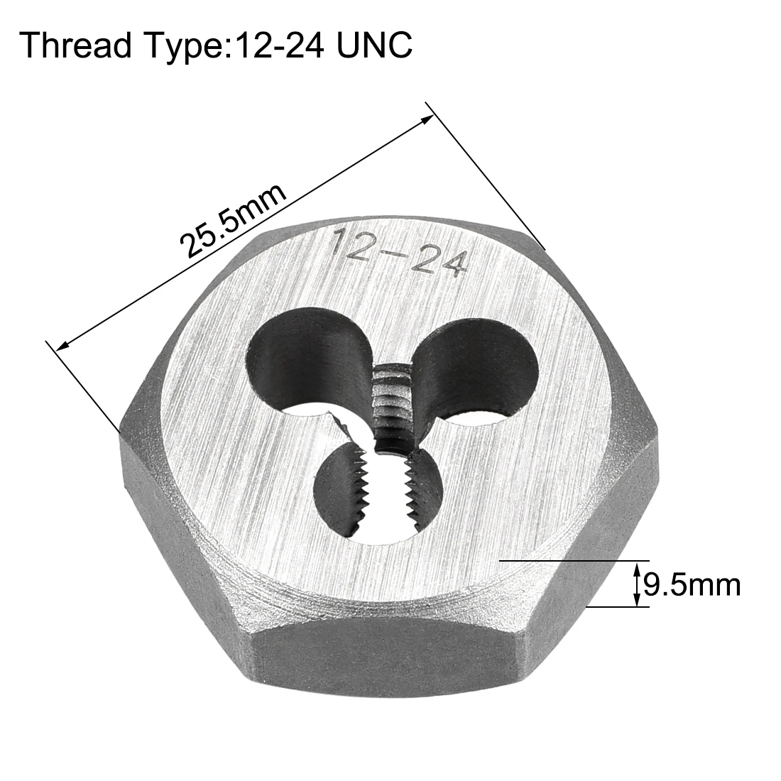 

Uxcell 12-24 UNC Hex Rethreading , , : 2A