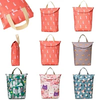 hs diaper storage bag waterproof oxford cloth girl storage bag portable mommy bag trolley hanging bag picnic velcro