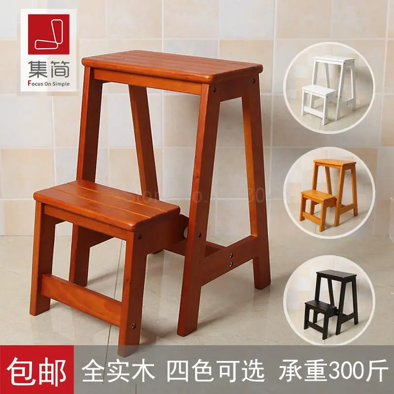 Бытовая многофункциональная складная лестница импортная из цельной древесины