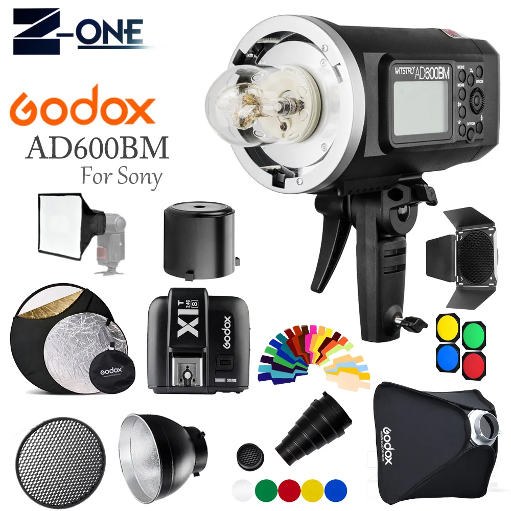 Крепление Godox AD600BM Bowens 600Ws GN87 1/8000 HSS для внешней вспышки с беспроводным триггером