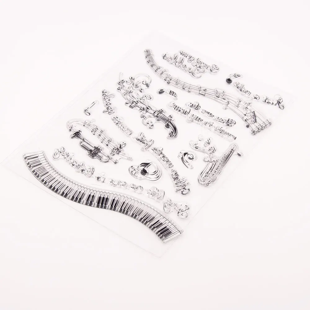 

Diy Vintage Musical Transparent Silicone Rubber Standard Stamp for Scrapbooking Clear Stamps Card Making Kawaii Stamps