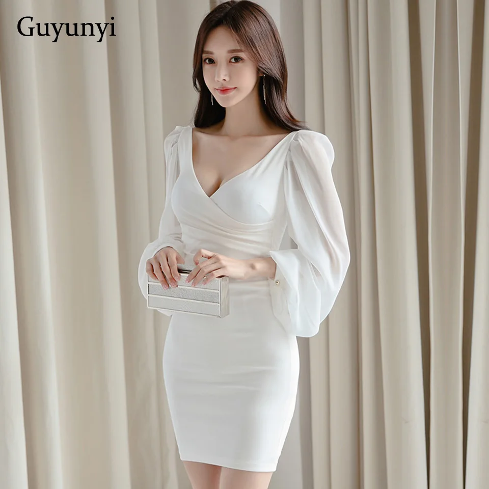 Белое элегантное офисное платье 2021 весенние джинсы с высокой талией