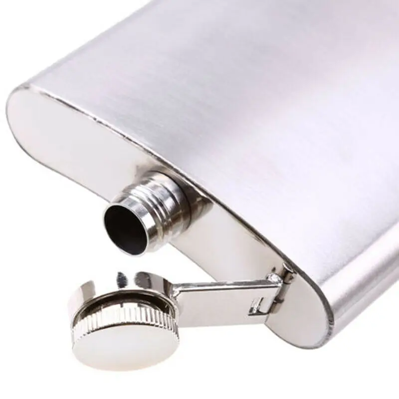 

10pcs/lot Stainless Steel Hip Liquor Whiskey Alcohol Flask Cap 1oz 4oz 5oz 6oz 7oz 8oz 10oz Pocket Wine Bottle Camping Tableware