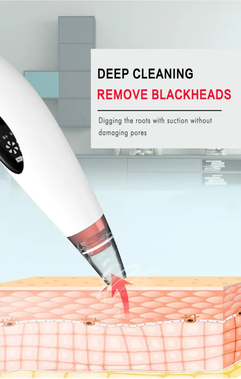 6 в 1 Вакуумный экстрактор акне уход за лицом Чистка Пор инструмент для удаления