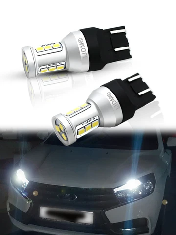 Светодиодные лампы iJDM 7443 T20 W21W W21/5W, супер яркие светодиодные лампы 12 В, автомобильный DRL, указатель поворота, резервный стояночный тормоз, задний фонарь, желтый, белый