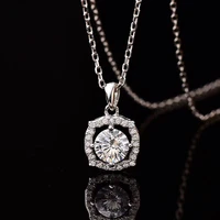 925 sterling silver moissanite 1 00ct d vvs fashion pendant necklace customizable 18k gold jewelry 925 necklace women